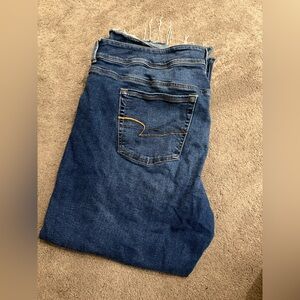 AE kick boot ripped jeans